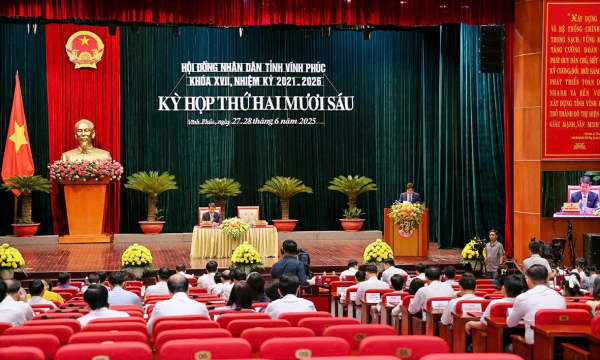 Khai mạc kỳ họp thứ 26 (Kỳ họp thường lệ) HĐND tỉnh Vĩnh Phúc khóa XVII, nhiệm kỳ 2021 - 2026 (Trực tiếp)